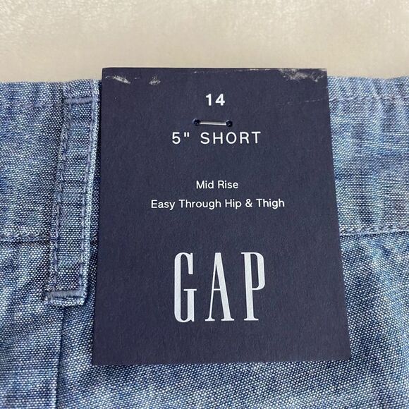 nwt Gap size 14 5”Short Chambray - Picture 8 of 8